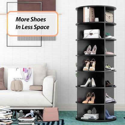 Rotating Shoe Rack, 7-Tier Spinning Shoe Rack, Free Standing Rotating Shoe Rack - Image 5