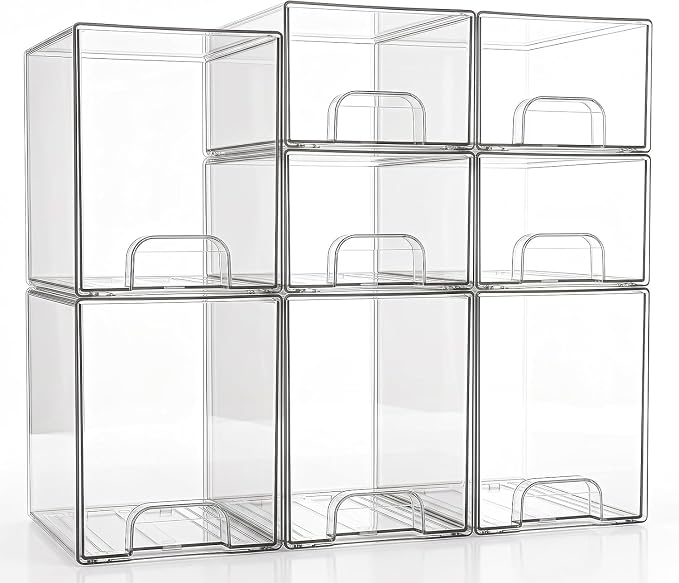 Clear Stackable Storage Drawers: Baby Bottle Storage Organizer, Acrylic Bottles - Image 9