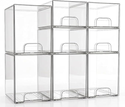 Clear Stackable Storage Drawers: Baby Bottle Storage Organizer, Acrylic Bottles - Image 9