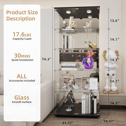 Beauty4U Glass Display Cabinet - Image 2