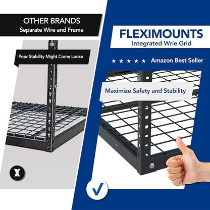 FLEXIMOUNTS 3x8 Overhead Garage Ceiling Storage Rack, Adjustable Garage - Image 4