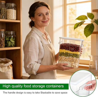 FoldTier 2 Pieces Square Food Storage Containers Polycarbonate Clear food - Image 6