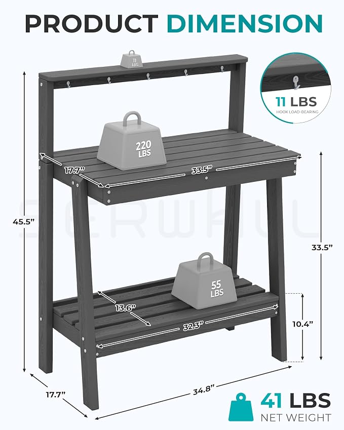 SERWALL Potting Bench Outdoor - Image 3