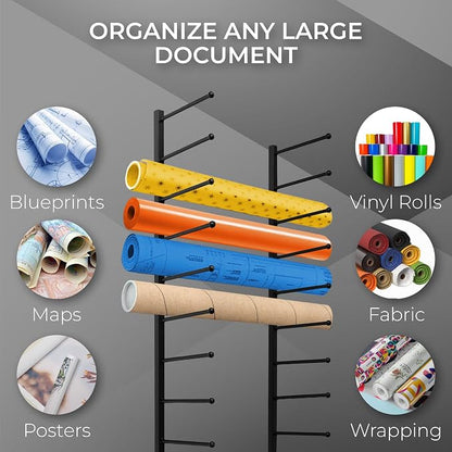 Wall Mount Blueprint Holder Storage Organizer - Image 4