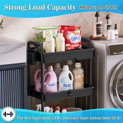 SUNALLY 3 Tier Rolling Cart - Image 4