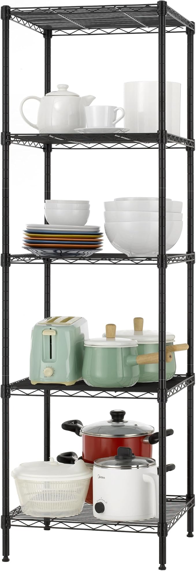 Finnhomy Heavy Duty 5 Tier Wire Shelving Unit, Metal Shelving - Image 6