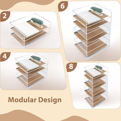 2 Pack Acrylic Paper Tray Organizer - Image 2