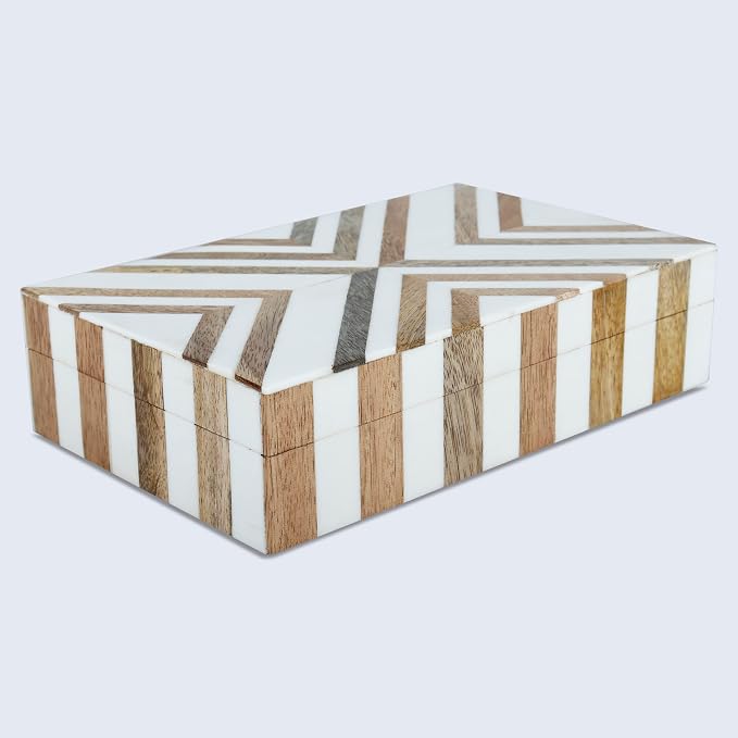 Handicrafts Home White Decorative Storage Box - Image 7
