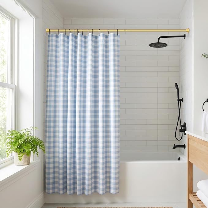 Shower Curtain Rod Gold Tension Rod 36 to 63 Inch Spring Curtain Rod Shower rod - Image 7