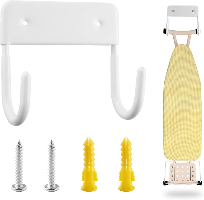 COKUMA Ironing Board Holder, Sturdy and Space-Saving Ironing Board Hanger Wall by COKUMA