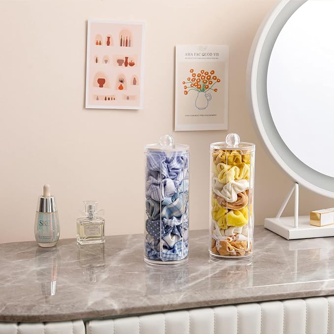 FABROK Clear Scrunchie Holder Stand, Hair Tie Organizer Stand - Image 7