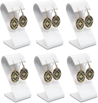 MOOCA 6 Pcs Faux Leather Earring Display Stand Displays, Jewelry Organizer by Mooca