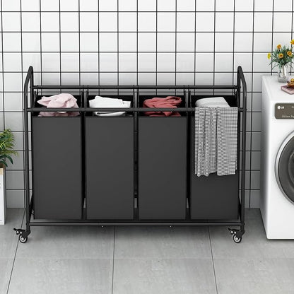Laundry Sorter 4 Section Hamper Sorter - Image 2