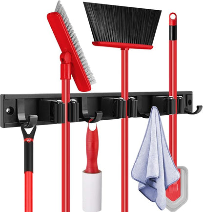 SLIIMU Movable 15'' Broom and Mop Holder Wall Mount by SLIIMU