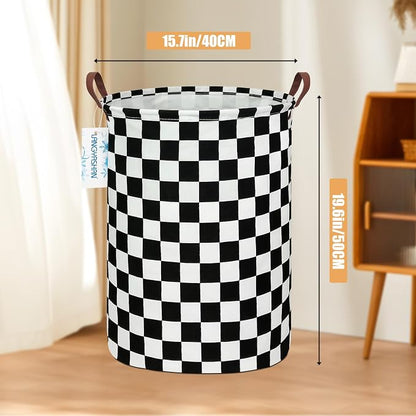 LANGYASHAN Laundry Basket Canvas Fabric Collapsible Organizer Basket - Image 2