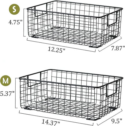 Kingrol 2 Pack Wire Storage Baskets - Image 2