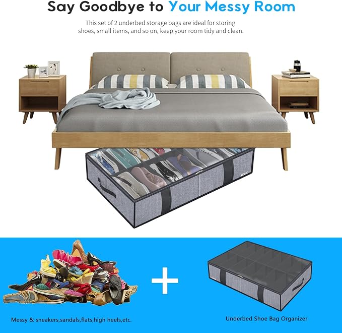 Onlyeasy Under Bed Shoe Storage Organizers - Image 7