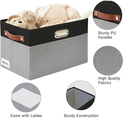 Large Collapsible Fabric Storage Bins - Image 3