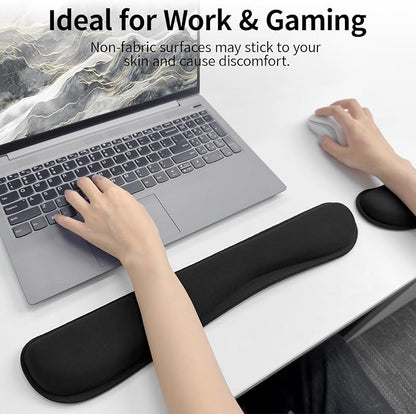 Bloss 2 Black Wrist Rest for Mouse & Keyboard, Ergonomic Wrist Support | Soft - Image 2