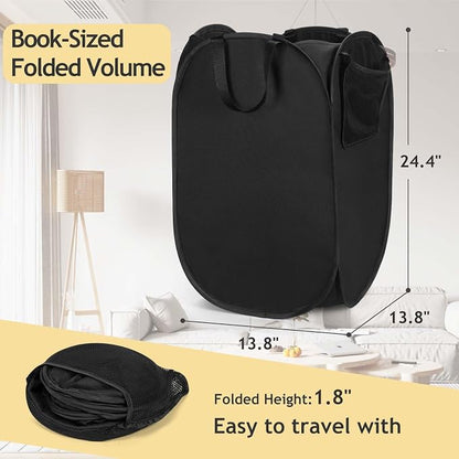 Upgraded Pop-up Laundry Hamper 2 Pack, 70L Laundry Basket - Image 2