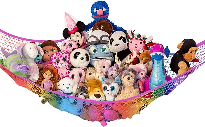Stuffed Animal Hammock, Large | Corner Stuffed Animal Storage & Plushie Net | by LillysLove