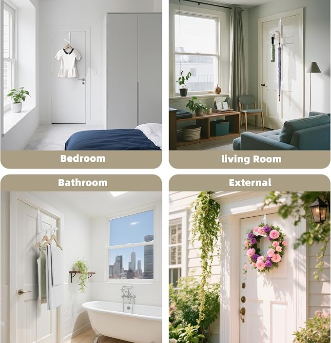 BAKON Over The Door Hanger Folding Clothes Drying Rack, Double Fold Hanging - Image 6