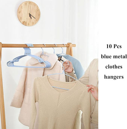 Sky Blue Wire Clothes Hangers - Image 6