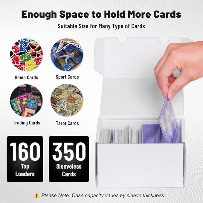 NUMINA Small Trading Card Storage Box 4 Pack, 160 Toploader Card Corrugated - Image 2