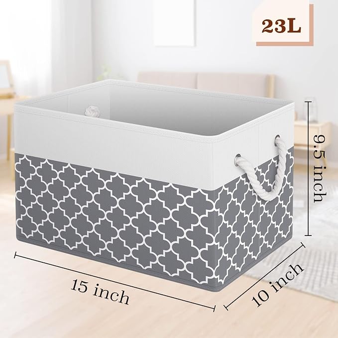 Storage Bins 2-Pack, Foldable Storage Baskets - Image 2