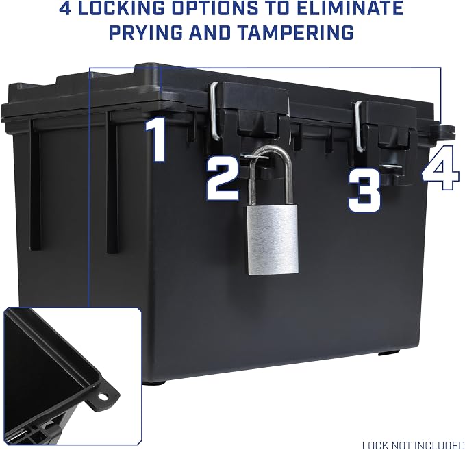 Sheffield XL Ammo Box Made in USA, Stackable Lockable Ammo Storage Box | 4 Pack - Image 7