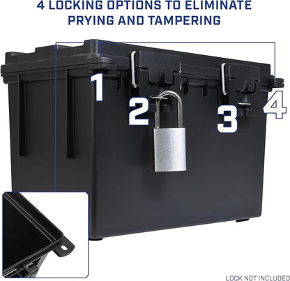Sheffield XL Ammo Box Made in USA, Stackable Lockable Ammo Storage Box | 4 Pack - Image 7