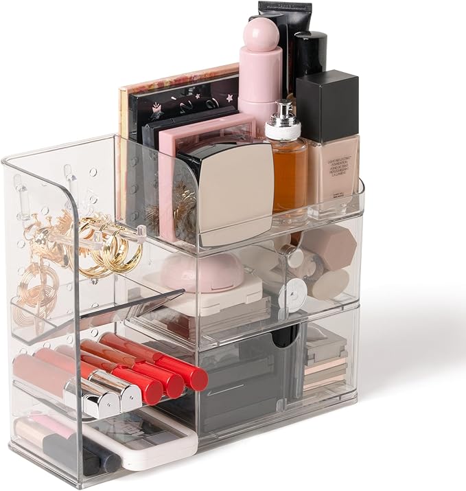 Cabbrix 3 Tier Clear Makeup Organizer by CABBRIX