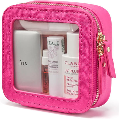 Popvibe Clear Makeup Bag Travel Cosmetic Case Transparent Toiletry Bag by POPVIBE