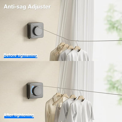 MUSTORN Retractable Clothesline Indoor, Non-Sagging Outdoor Clothes Line - Image 3