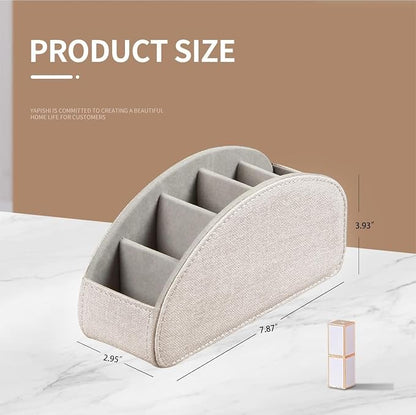 Remote Control Holder Leather 5 Rooms Desk Organizer and Decorations - Image 3