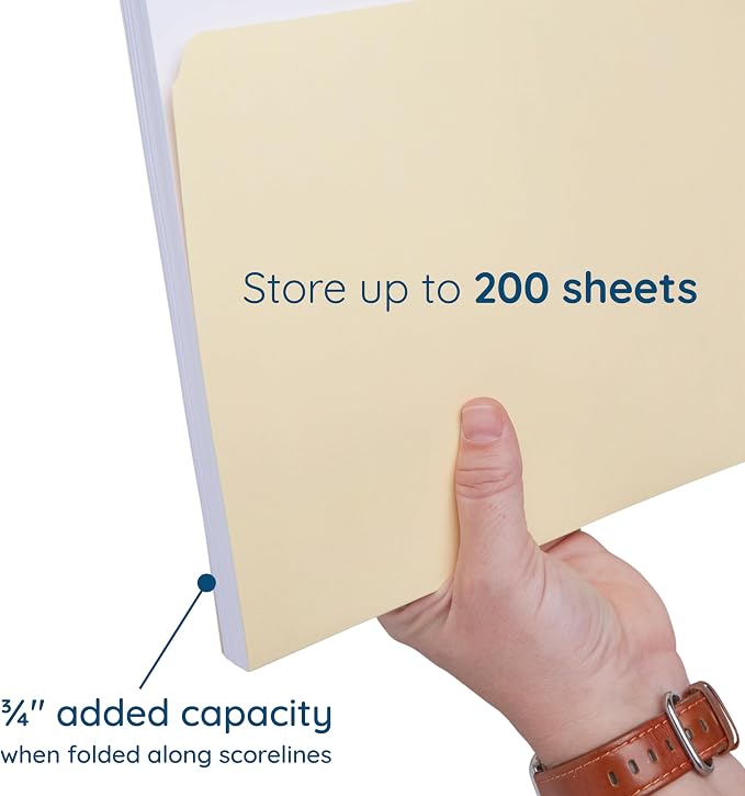 100 Blue Summit Supplies Heavy Duty File Folders Letter Size - Image 3