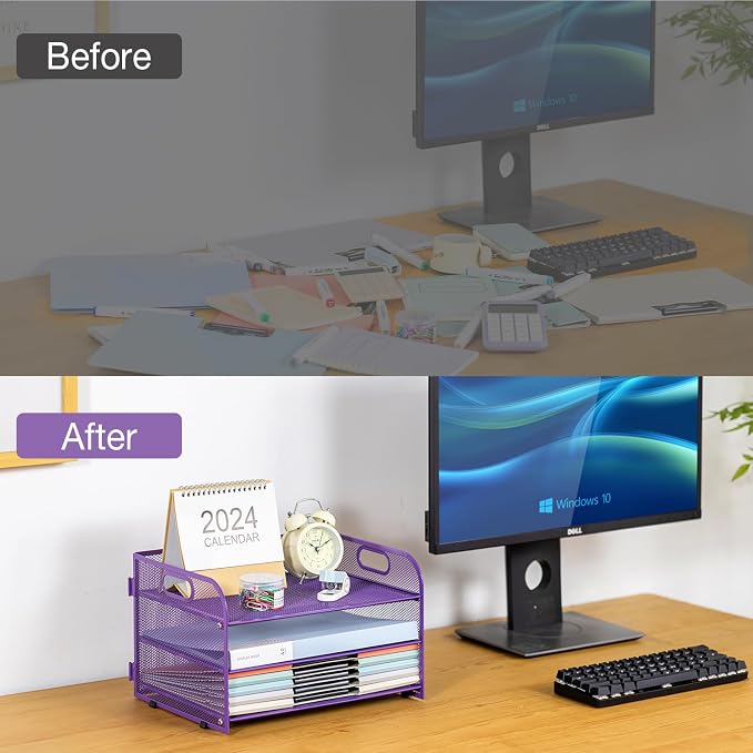 3-Tier Letter Tray Paper Organizer - Image 6