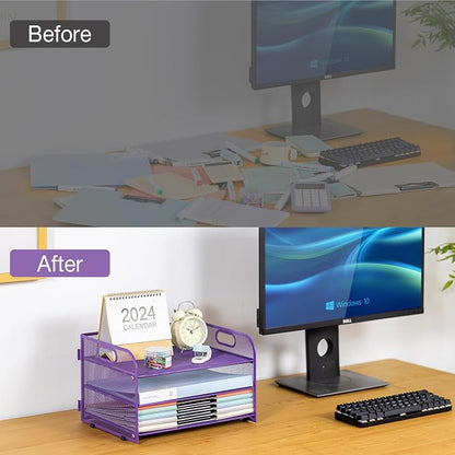 3-Tier Letter Tray Paper Organizer - Image 6