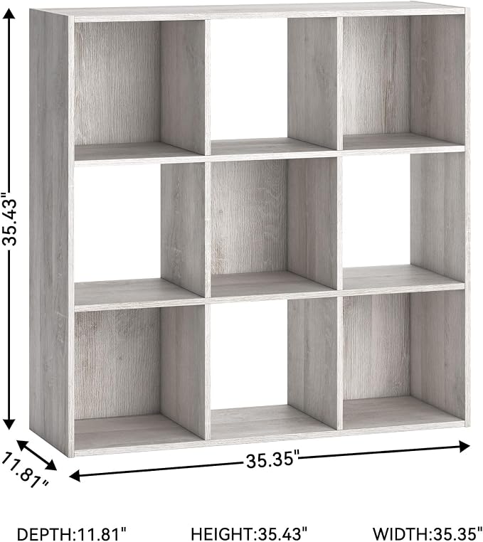 Signature Design by Ashley Paxberry Coastal 9 Cube Storage Organizer or Bookcase - Image 3