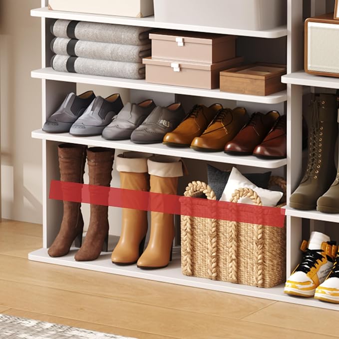 HOMEFORT 10 Tiers Shoe Rack, 50 Pairs Large Shoe Shelf, 61.8" Tall Shoe Tower - Image 9