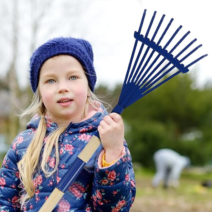 Kids Leaf Rake | 27 Inch Detachable Wooden Handle - Image 7