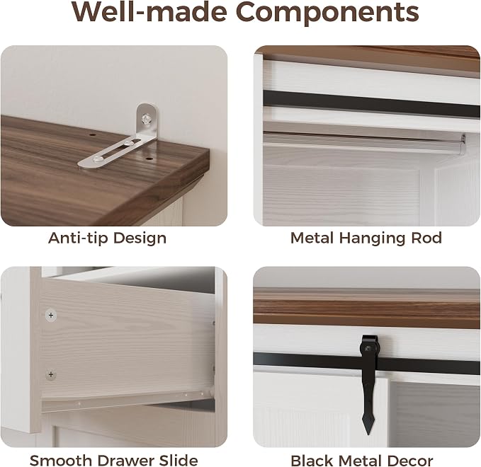 IRONCK Armoire Wardrobe Closet - Image 7