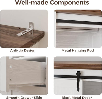 IRONCK Armoire Wardrobe Closet - Image 7