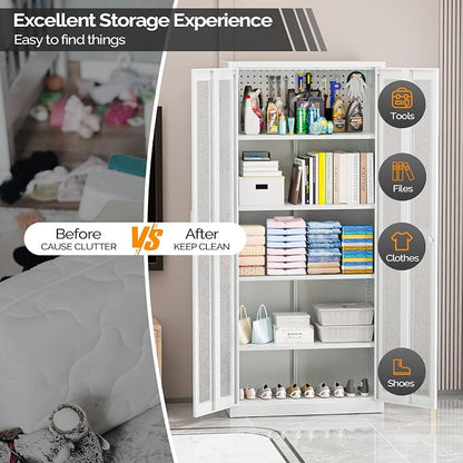 VINGLI Metal Garage Storage Cabinet - Image 8