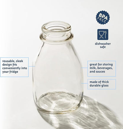 kitchentoolz 16 oz Glass Milk Bottle - Image 3