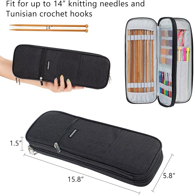 Knitting Needles Case, Knitting & Crochet Accessory Organizer - Image 2