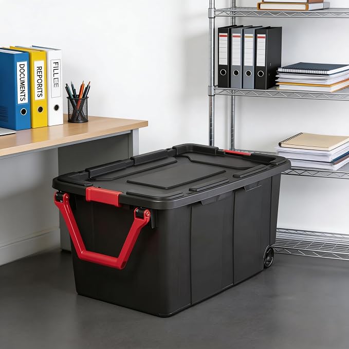 40-gallon wheeled plastic storage boxes - Image 8