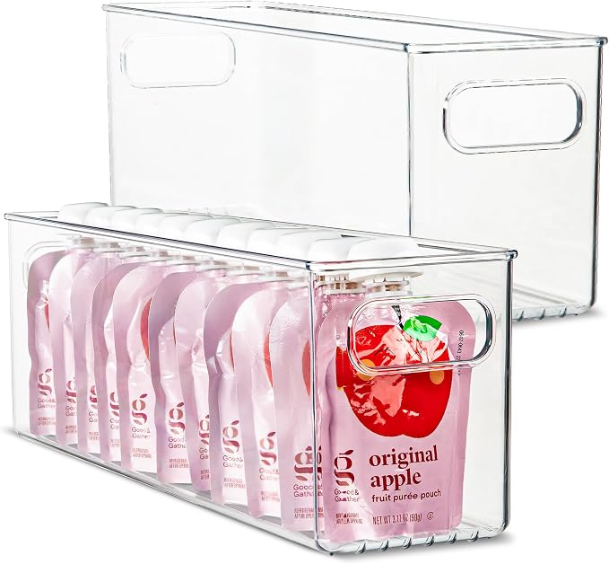 primebox Plastic Food Storage 2 Pack Clear Container Bin by primebox