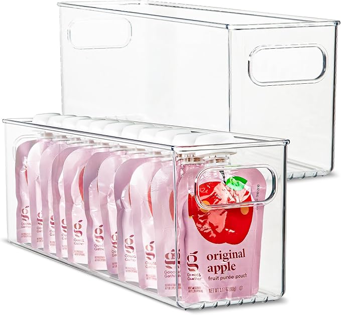 primebox Plastic Food Storage 2 Pack Clear Container Bin by primebox