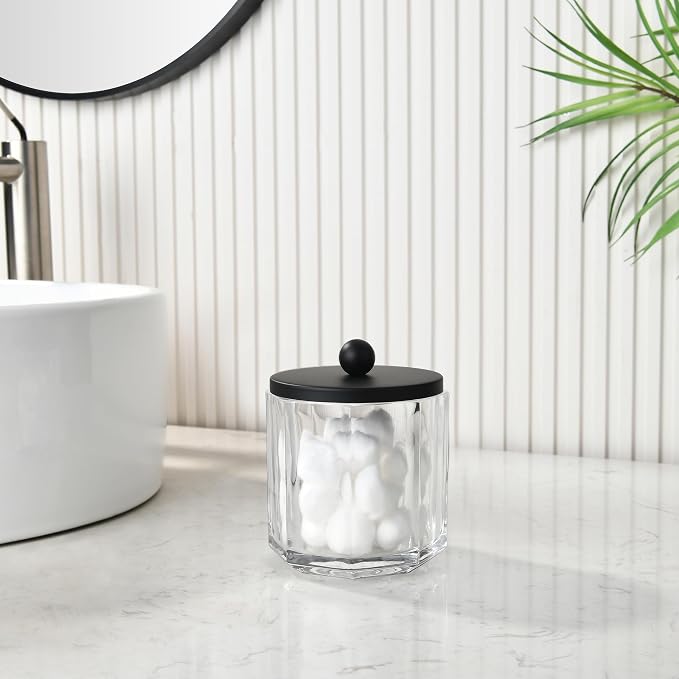 Clear Transparent Apothecary Octagional Shaped Glass Canister Jar - Image 4